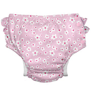 Green Sprouts Reusable Ruffled Swim Diaper - Pink Blossom - 24m - Kid's Stuff Superstore