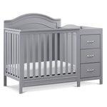 DaVinci Charlie 4-in-1 Convertible Mini Crib & Changer - Grey