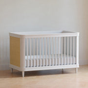 Namesake Marin with Cane 3-in-1 Convertible Crib - Warm White and Honey Cane - Kid's Stuff Superstore