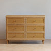Namesake Marin with Cane 6 Drawer Assembled Dresser - Honey and Honey Cane - Kid's Stuff Superstore
