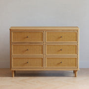 Namesake Marin with Cane 6 Drawer Assembled Dresser - Honey and Honey Cane - Kid's Stuff Superstore