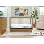 Delta James Convertible Crib with Toddler Rails and Double Dresser - Acorn