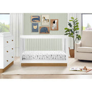 Delta James Convertible Crib with Toddler Rails and Double Dresser - Bianca - Kid's Stuff Superstore