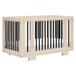 Babyletto Yuzu 8-in-1 Convertible Crib with All-Stages Conversion Kits - Washed Natural with Black
