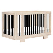 Babyletto Yuzu 8-in-1 Convertible Crib with All-Stages Conversion Kits - Washed Natural with Black - Kid's Stuff Superstore