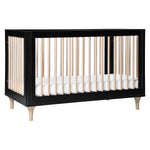 Babyletto Lolly 3-in-1 Crib with Toddler Bed Conversion Kit - Black / Washed Natural