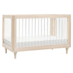 Babyletto Lolly 3-in-1 Crib with Toddler Bed Conversion Kit - Washed Natural / Acrylic