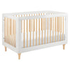 Babyletto Lolly 3-in-1 Crib with Toddler Bed Conversion Kit - White / Natural - Kid's Stuff Superstore