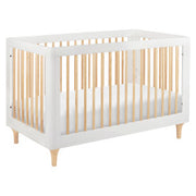 Babyletto Lolly 3-in-1 Crib with Toddler Bed Conversion Kit - White / Natural - Kid's Stuff Superstore