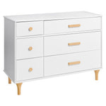 Babyletto Lolly 6-Drawer Double Dresser - White / Natural