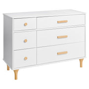 Babyletto Lolly 6-Drawer Double Dresser - White / Natural - Kid's Stuff Superstore