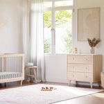 Babyletto Lolly 3-in-1 Convertible Crib and 3 Drawer Dresser - Washed Natural