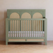 Namesake Eloise 4-in-1 Convertible Crib - French Sage and Performance Sand Eco-Weave - Kid's Stuff Superstore