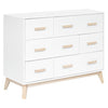 Babyletto Scoot 6-Drawer Dresser - White and Washed Natural