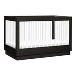 Babyletto Harlow Acrylic 3-in-1 Convertible Crib with Toddler Conversion Kit - Black/Acrylic