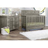 Foundry Flat Top Convertible Crib and Double Dresser | Brushed Pewter - Kid's Stuff Superstore