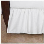 Brixy Percale Bed Skirt - Solid White