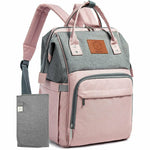 KeaBabies Original Diaper Backpack - Pink Gray