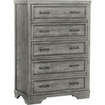 Westwood Foundry 5 Drawer Chest - Brushed Pewter