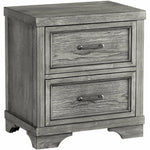 Westwood Foundry 2 Drawer Nightstand - Brushed Pewter