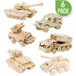 DIY 6 Pack 3D Puzzle: Military Vehicles