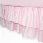Crib Skirt - Double Ruffle Pink