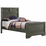 Foundry Twin Panel Bed - Brushed Pewter