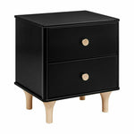 Babyletto Lolly Nightstand with USB Port - Black / Washed Natural