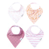 Copper Pearl Baby Bandana Bibs 4 Pack - Lola