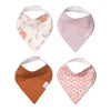 Copper Pearl Baby Bandana Bibs 4 Pack - Ferra