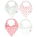 Copper Pearl Baby Bandana Bibs 4 Pack - Claire