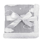 American Baby Company Heavenly Soft Chenille Sherpa Security Blanket - Gray Cloud