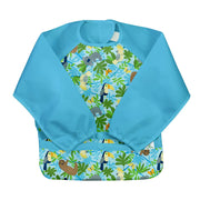 Green Sprouts Snap and Go. Long Sleeve Bib - Sloth Jungle - Kid's Stuff Superstore