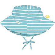 Green Sprouts Sun Protection Hat - Teal Stripes - 9m-18m - Kid's Stuff Superstore
