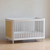 Namesake Marin with Cane 3-in-1 Convertible Crib - Warm White and Honey Cane - Kid's Stuff Superstore
