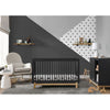 Delta Poppy Convertible Crib and 3 Drawer Dresser with Cubbies - Midnight