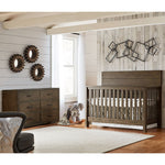 Westwood Dovetail Convertible Crib and Double Dresser - Graphite