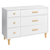 Babyletto Lolly 6-Drawer Double Dresser - White / Natural - Kid's Stuff Superstore