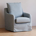 Namesake Reese Slipcover Swivel Glider - Chambray Eco-Linen