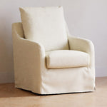 Namesake Reese Slipcover Swivel Glider - Ivory Eco-Linen