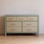 Namesake Eloise 7-Drawer Assembled Dresser - French Sage and Performance Sand Eco-Weave - Kid's Stuff Superstore