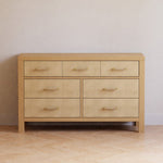 Namesake Eloise 7-Drawer Assembled Dresser - Honey and Performance Sand Eco-Weave