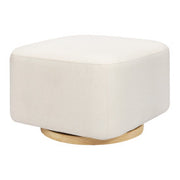 Babyletto Kiwi Gliding Ottoman - Performance Cream Eco-Weave with Light Wood Base - Kid's Stuff Superstore