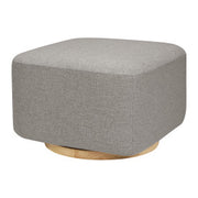 Babyletto Kiwi Gliding Ottoman - Performance Grey Eco-Weave with Light Wood Base - Kid's Stuff Superstore