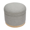 Babyletto Naka Storage Ottoman - Performance Grey Eco-Weave with Light Wood Base - Kid's Stuff Superstore