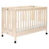 Babyletto Maki Full-Size Portable Folding Crib with Toddler Bed Conversion Kit - Washed Natural - Kid's Stuff Superstore