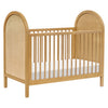 Babyletto Bondi Cane 3-in-1 Convertible Crib with Toddler Conversion Kit - Honey with Natural Cane