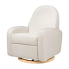 Babyletto Nami Recliner and Swivel Glider - Performance Cream Eco-Weave with Light Wood Base - Kid's Stuff Superstore