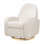 Babyletto Nami Recliner and Swivel Glider - Performance Cream Eco-Weave with Light Wood Base