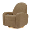 Babyletto Nami Glider Recliner w/ Electronic Control and USB - Cortado Shearling with Light Wood Base - Kid's Stuff Superstore